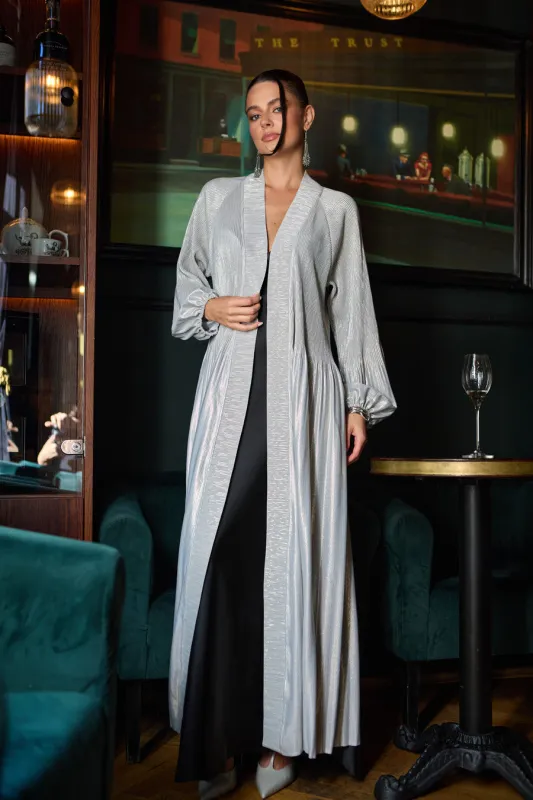 Metallic Pleated Duster sold by SAACHI