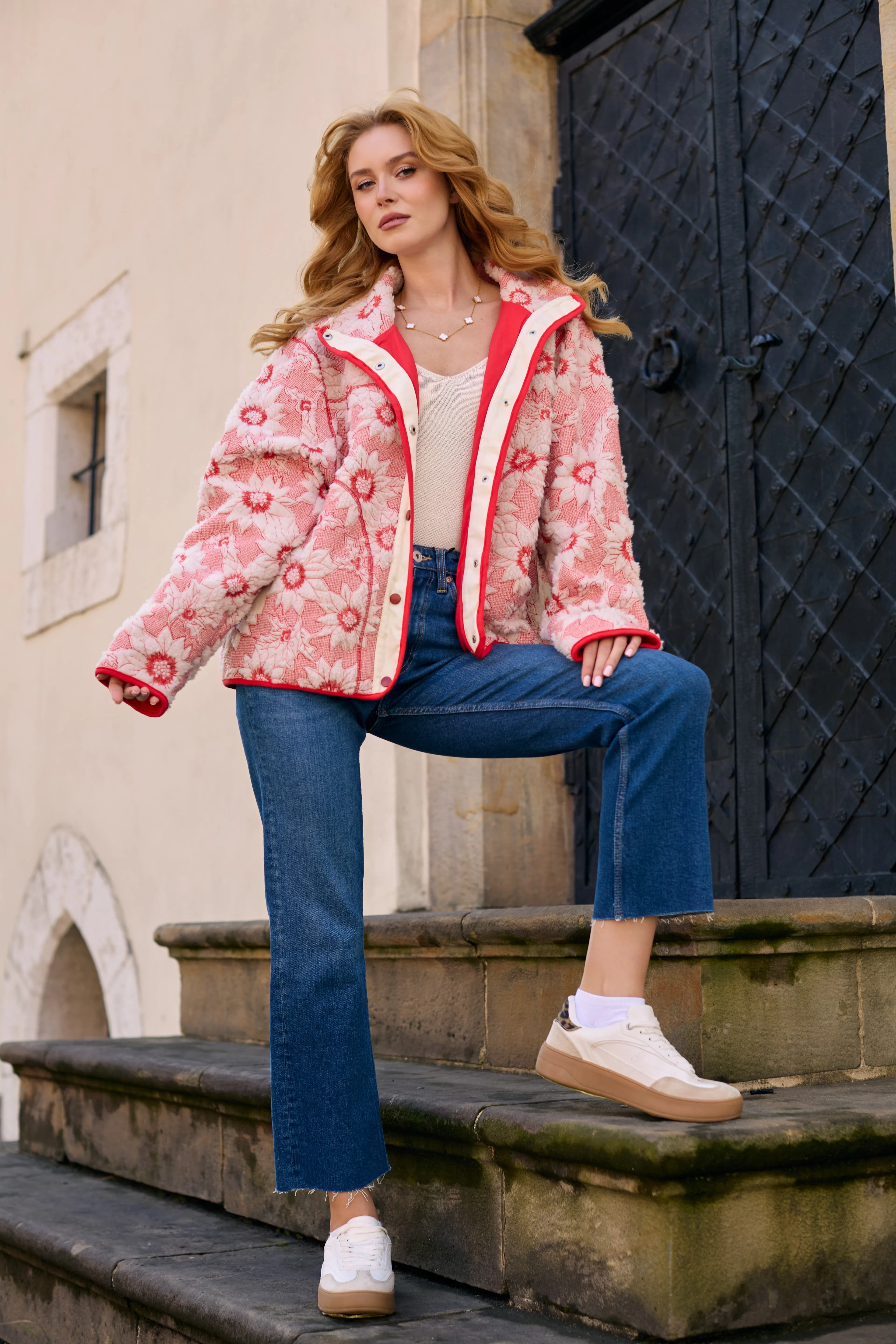 Floral Sherpa Jacket sold by SAACHI product image thumbnail 3