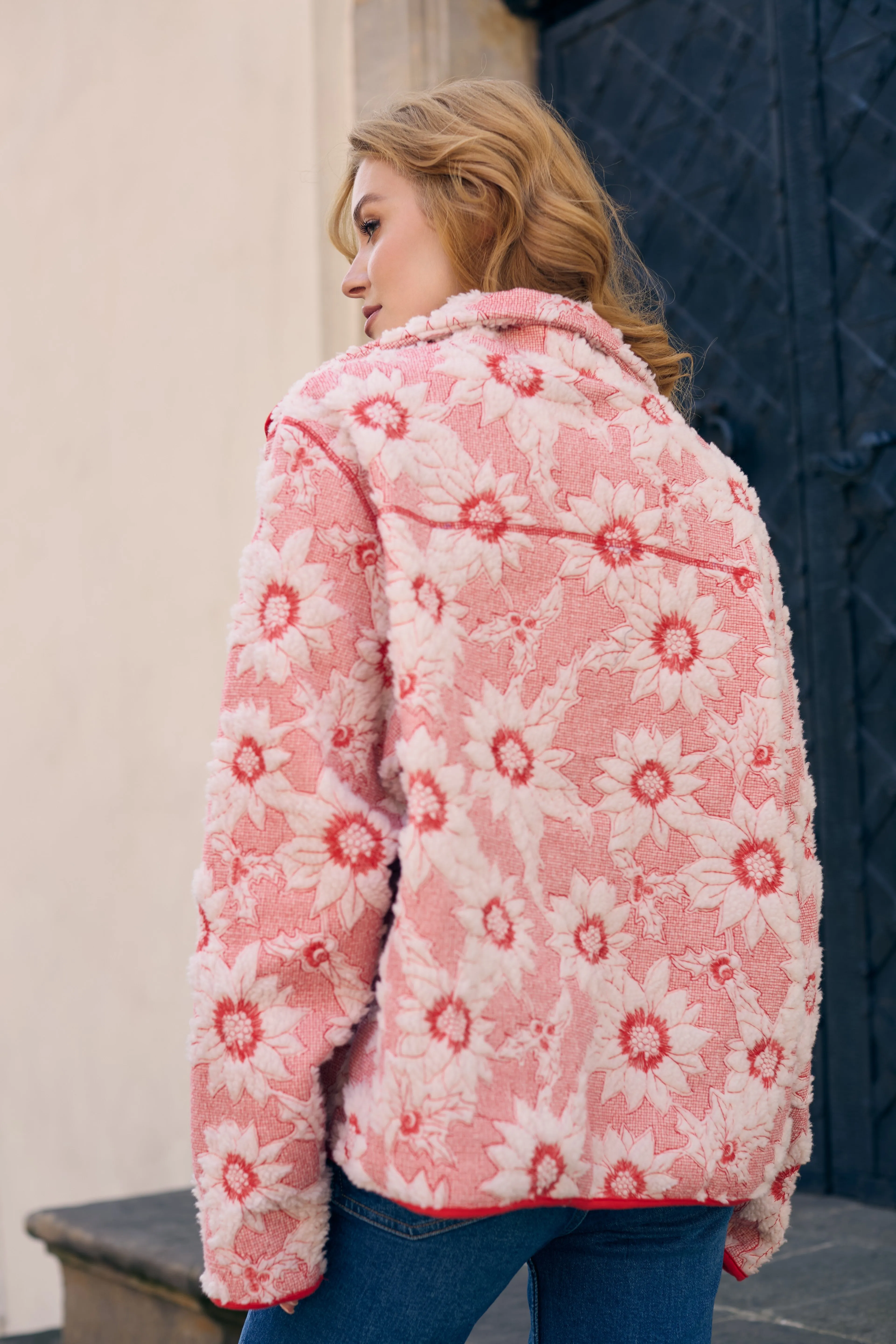Floral Sherpa Jacket sold by SAACHI product image thumbnail 2