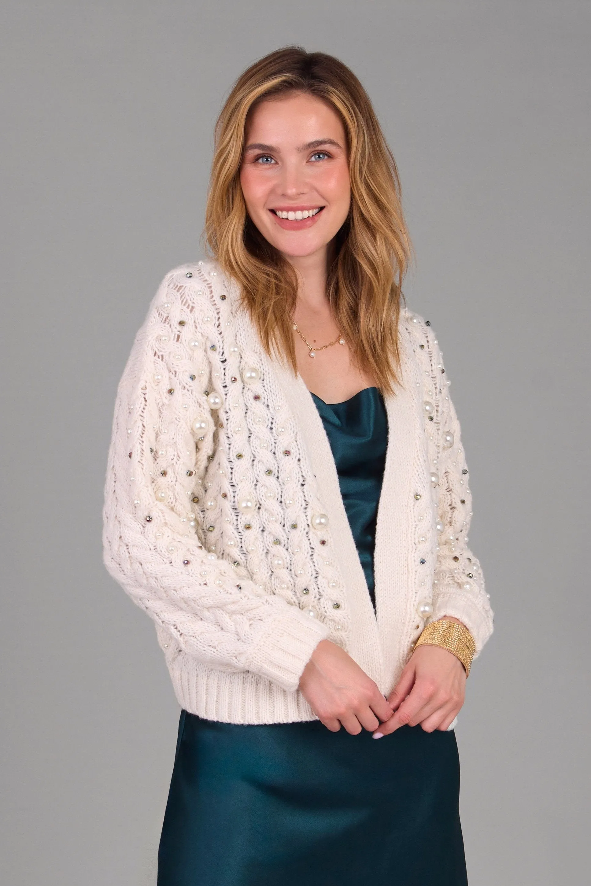 Holiday Cardigan Pearl Knit sold by SAACHI product image thumbnail 5