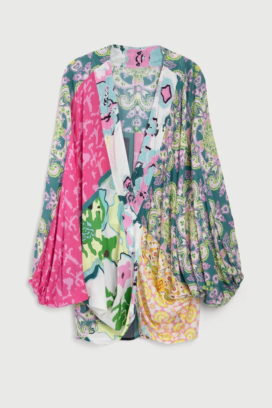 Multicolored Mixed Patterned Kimono sold by SAACHI product image thumbnail 5