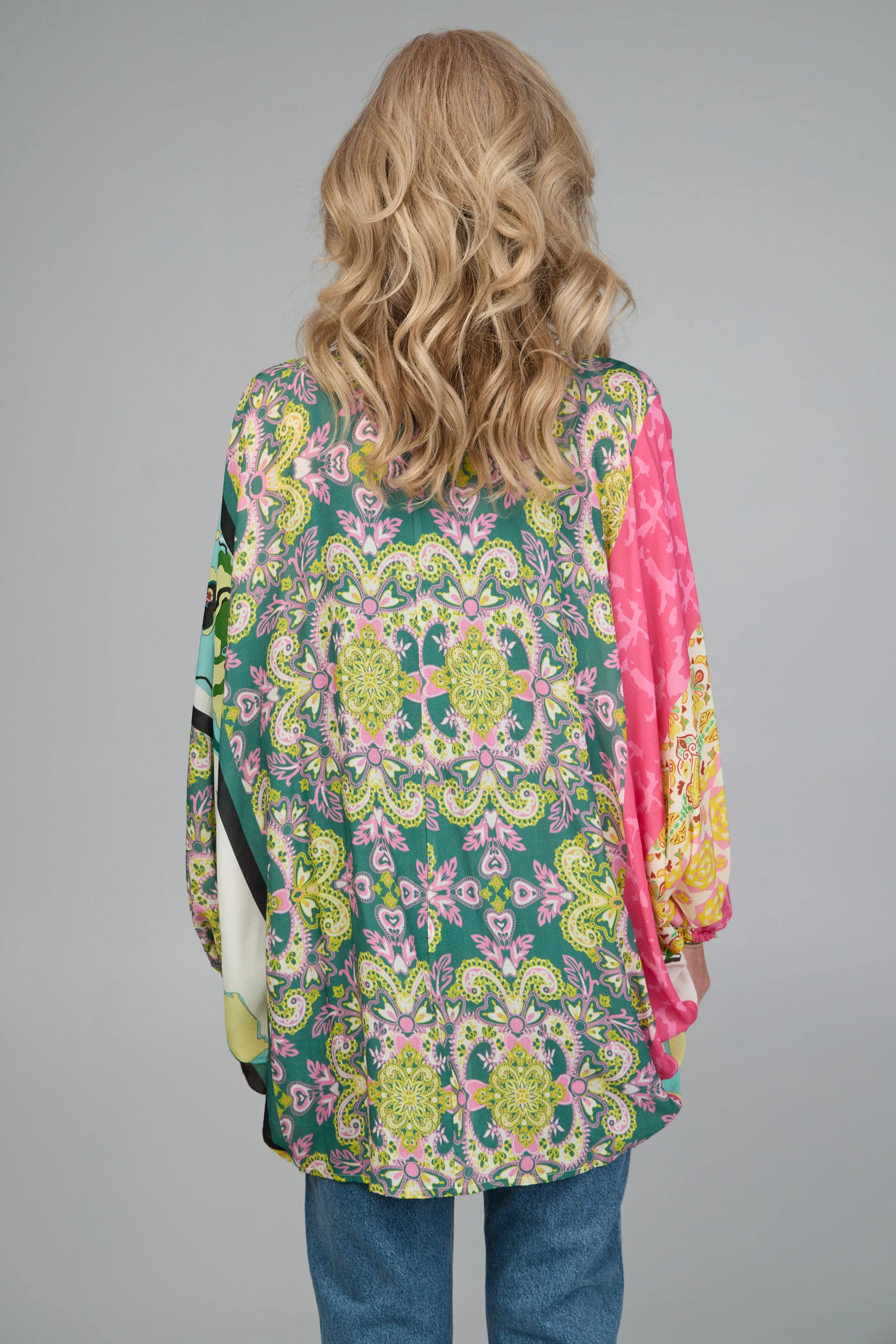 Multicolored Mixed Patterned Kimono sold by SAACHI product image thumbnail 2