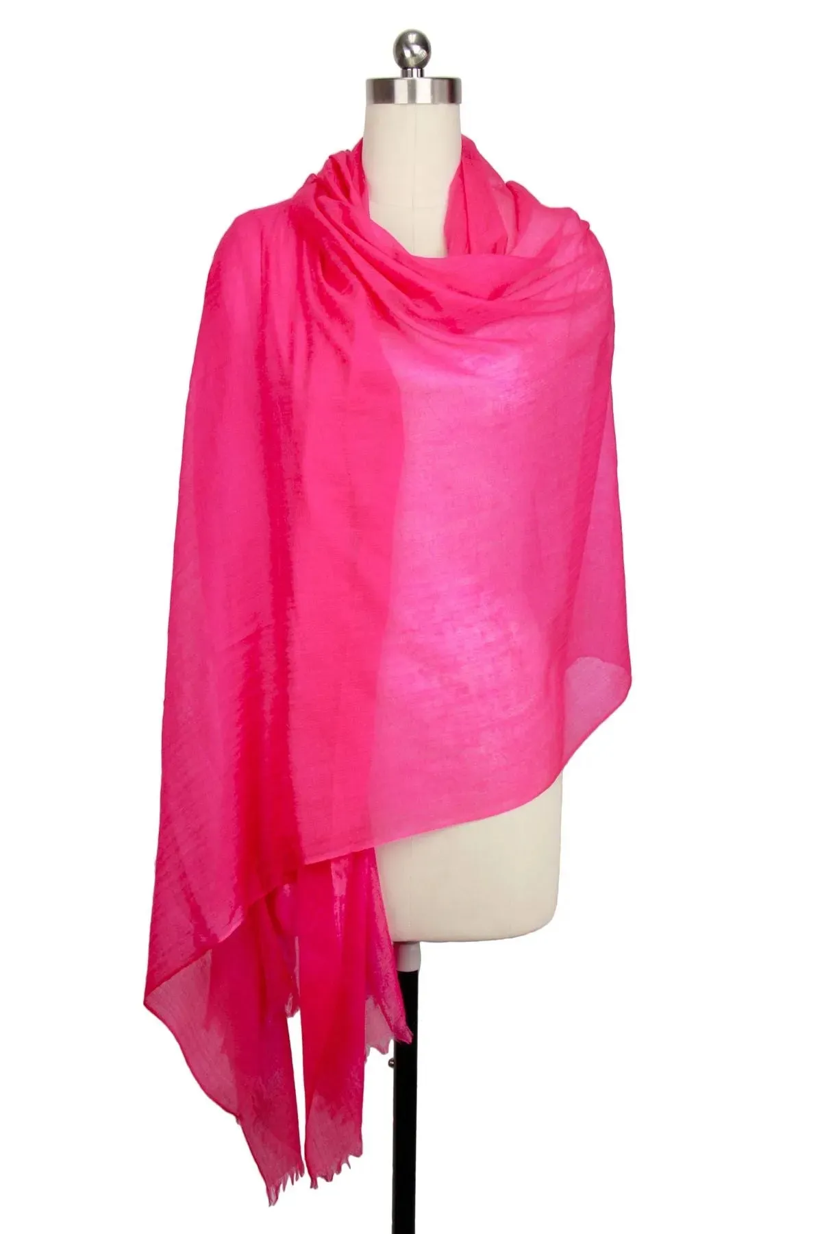 Delicate Solid Cashmere Scarf sold by SAACHI product image thumbnail 3