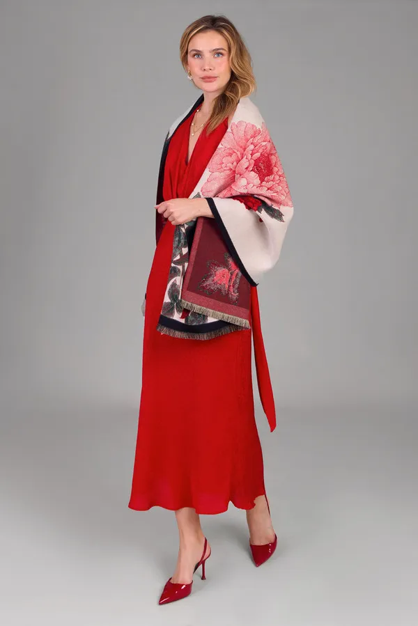 Reversible Large Floral Scarf sold by SAACHI product image thumbnail 2