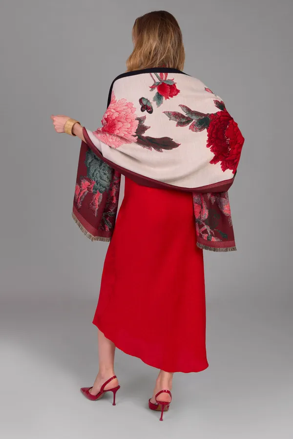 Reversible Large Floral Scarf sold by SAACHI product image thumbnail 3