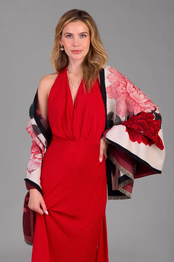 Reversible Large Floral Scarf sold by SAACHI