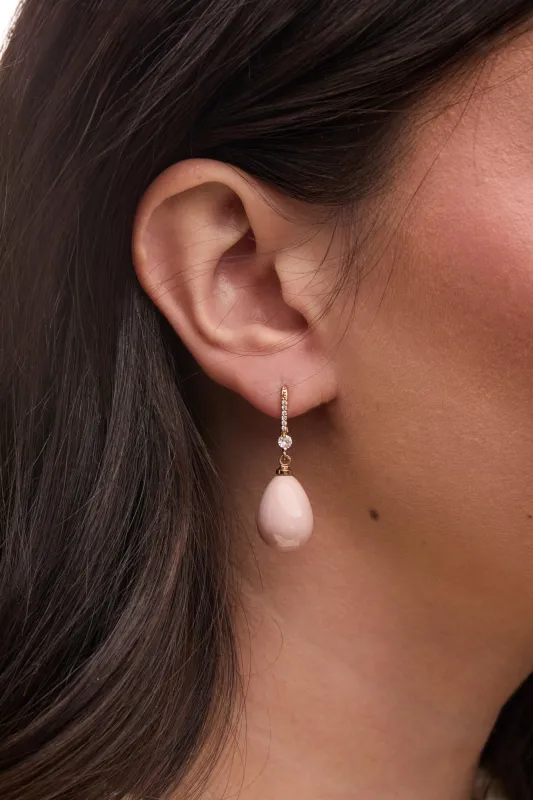 Colored Pearl Dangle Earrings sold by SAACHI