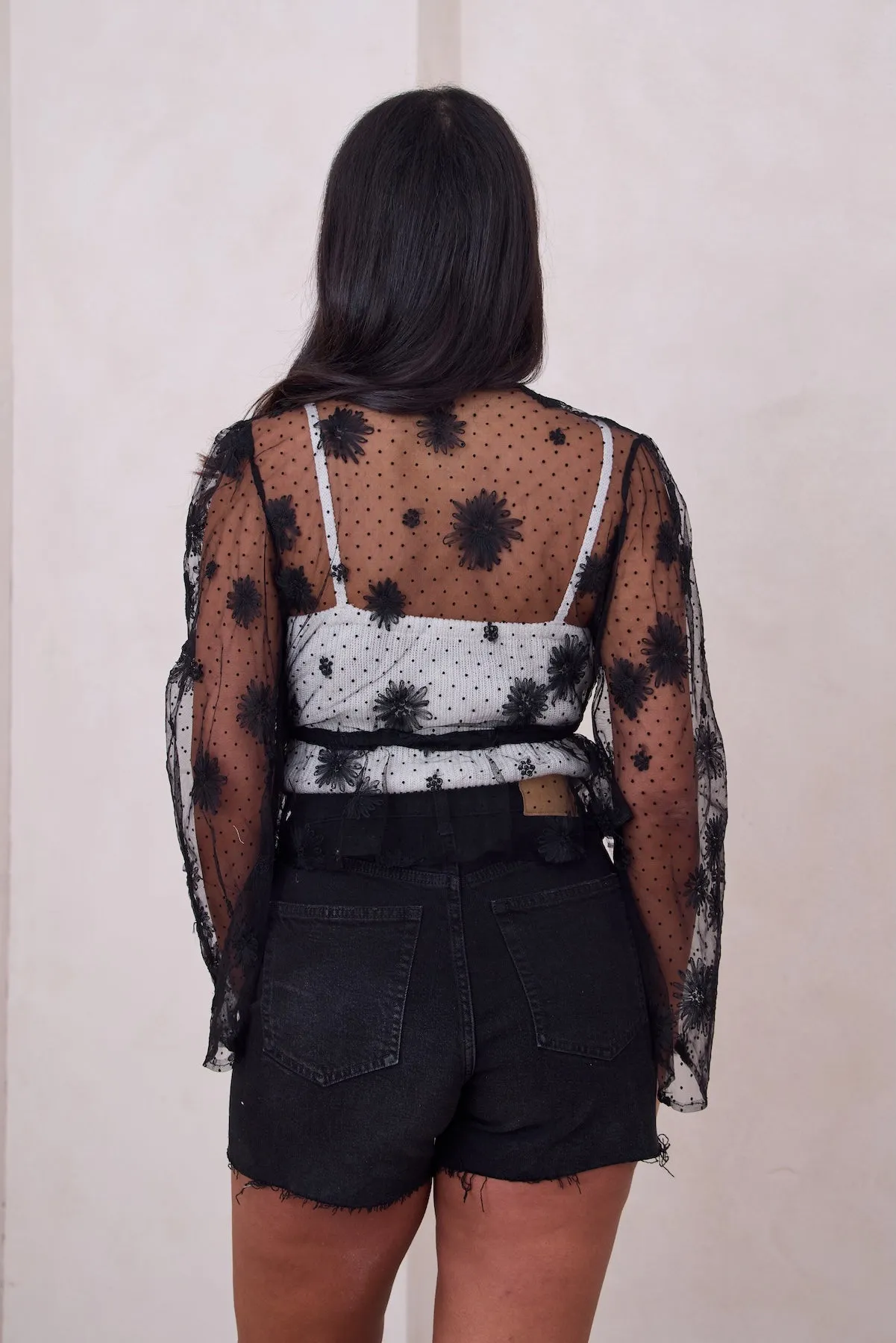 Floral Mesh Tie Top sold by SAACHI product image thumbnail 3