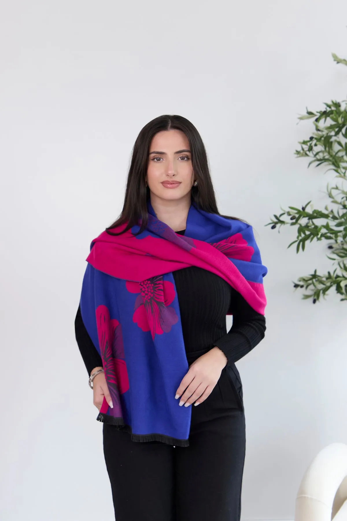 Fresh Floral Reversible Scarf sold by SAACHI product image thumbnail 5