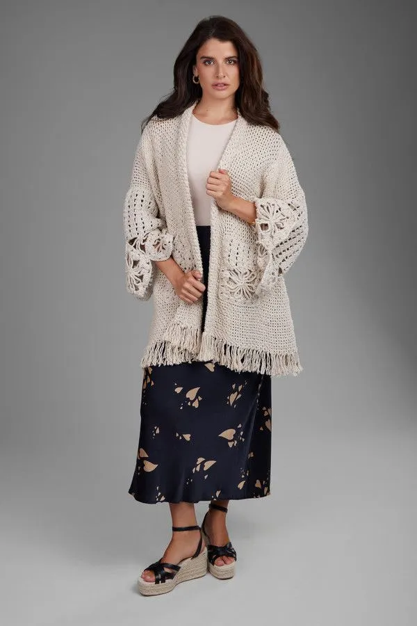 Floral Hand Crochet Jacket sold by SAACHI product image thumbnail 3