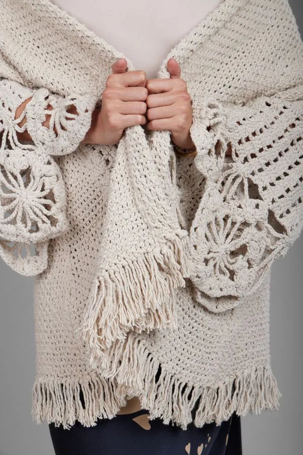 Floral Hand Crochet Jacket sold by SAACHI product image thumbnail 4