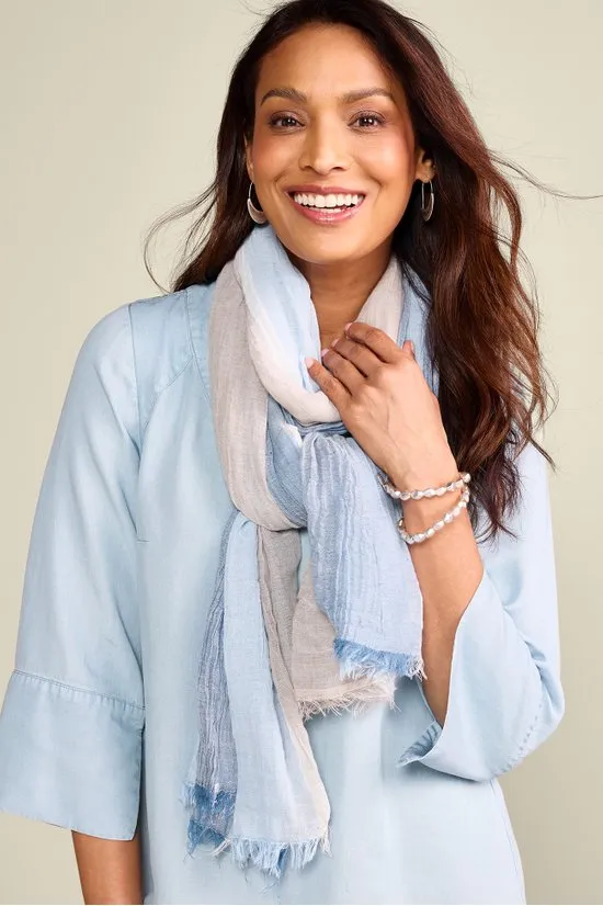 Striped Fringed Beach Scarf sold by SAACHI product image thumbnail 2