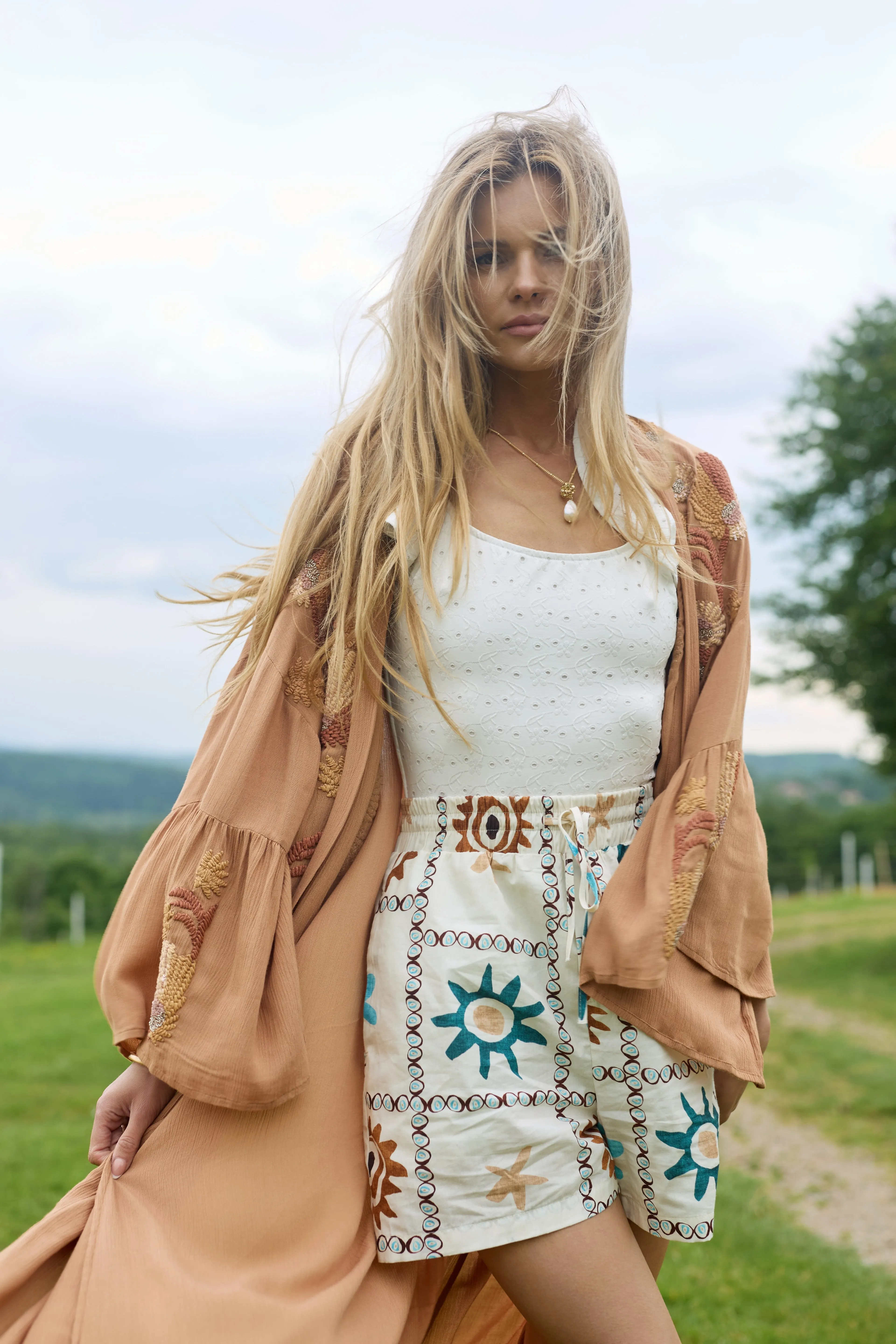 Floral Embellished Long Kimono sold by SAACHI product image thumbnail 2