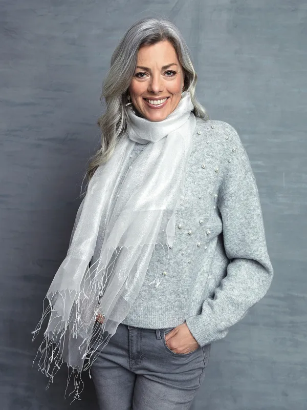 Glitzy Yet So Classy Silk Scarf sold by SAACHI