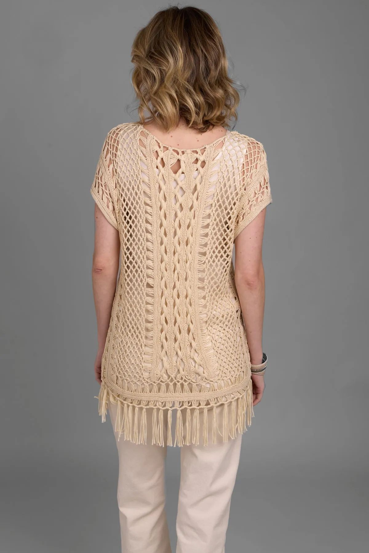 Bohemian Crochet Fringed Tunic sold by SAACHI product image thumbnail 3