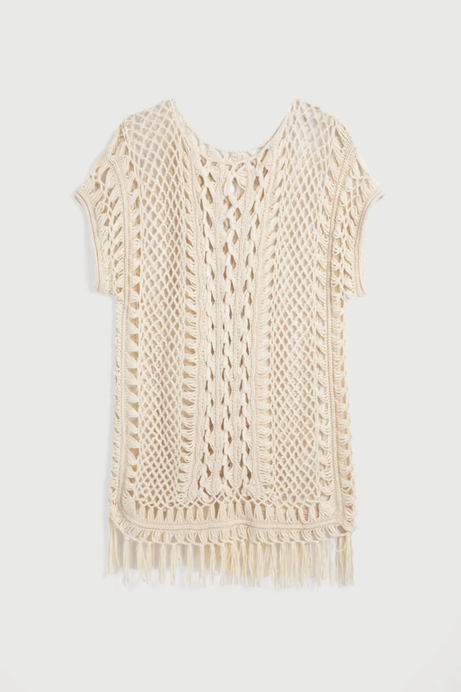 Bohemian Crochet Fringed Tunic sold by SAACHI product image thumbnail 4