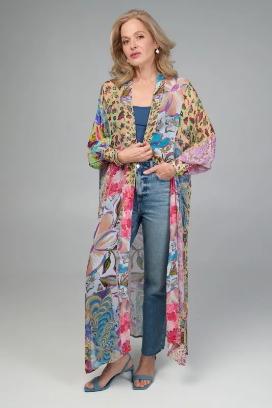 Floral Patch Long Kimono made by SAACHI