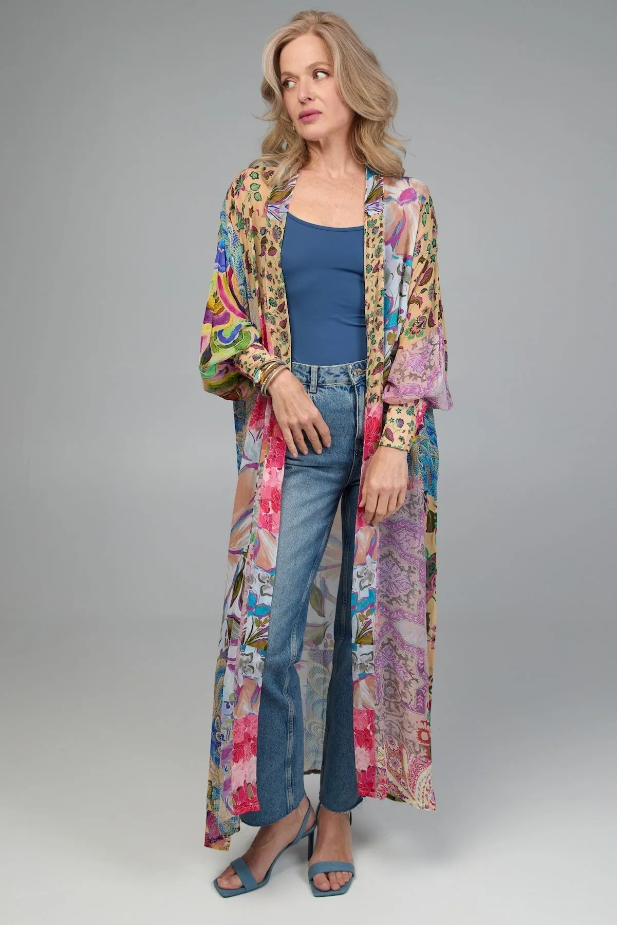 Floral Patch Long Kimono sold by SAACHI product image thumbnail 3