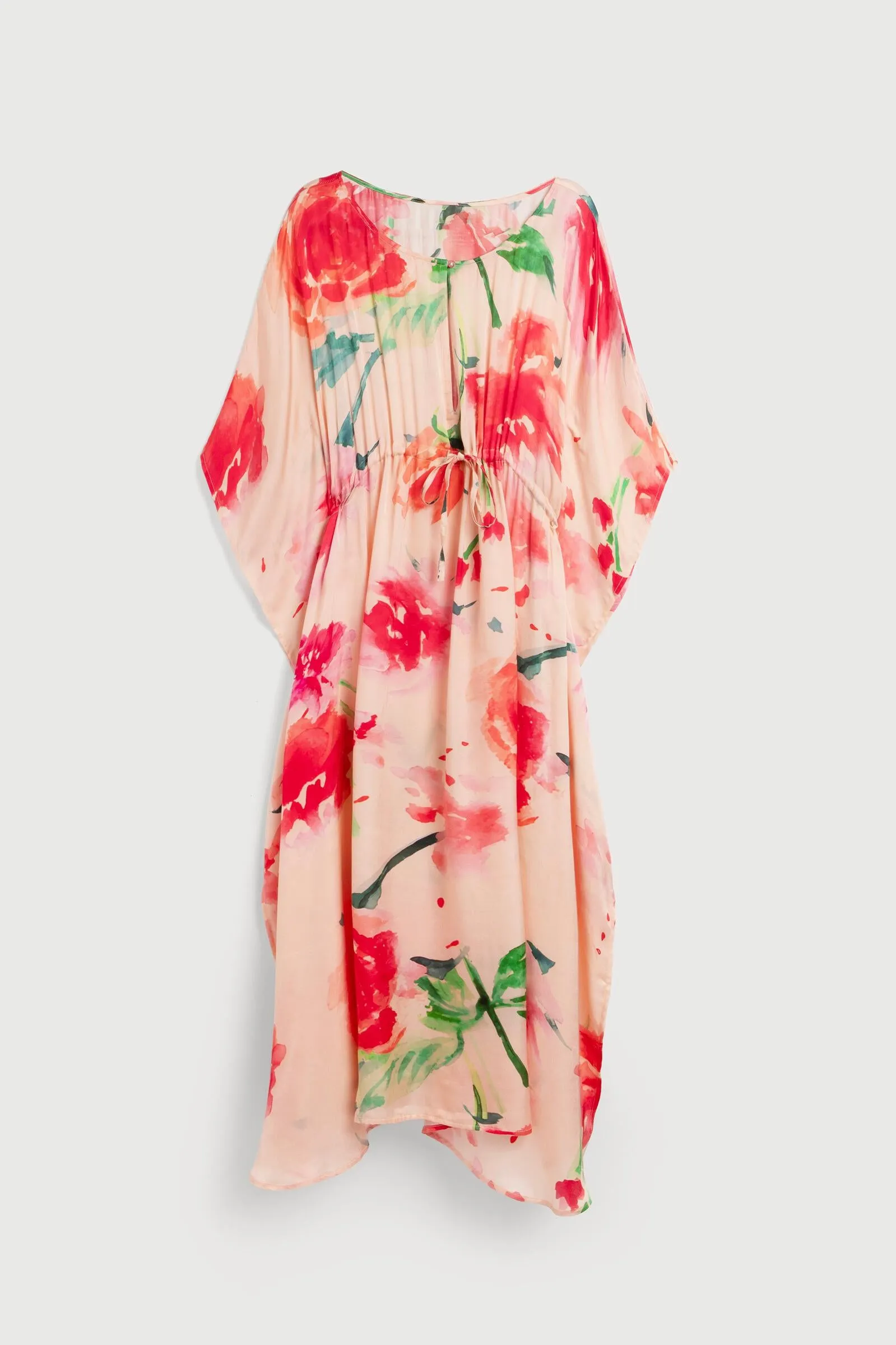 Delicate Floral Tie Waist Keyhole Kaftan sold by SAACHI product image thumbnail 4