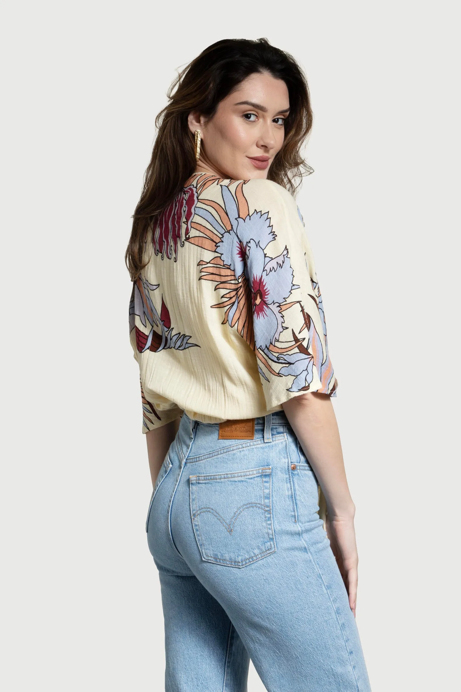 Wildflower Tie Front Kimono sold by SAACHI product image thumbnail 3