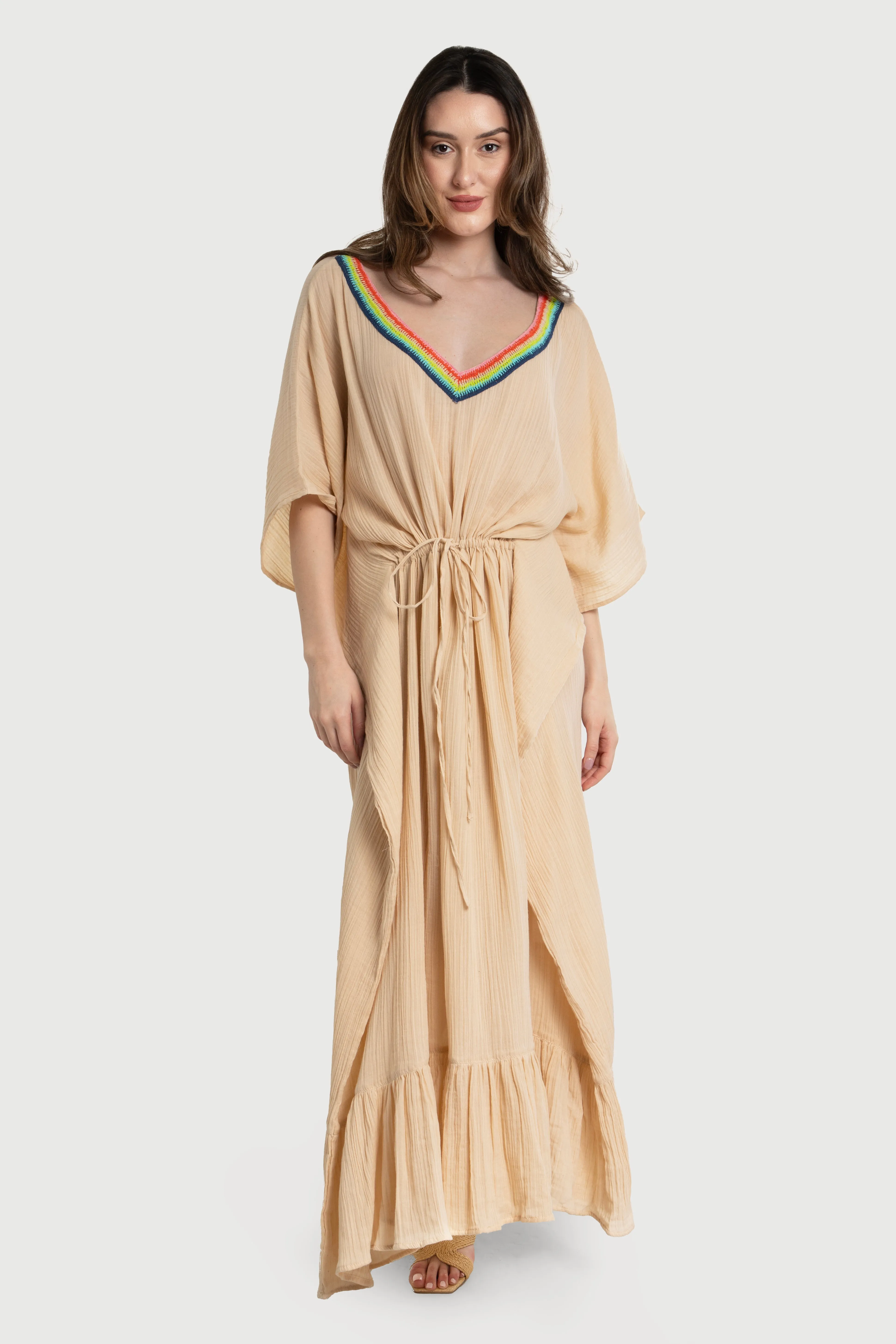 Crochet Rainbow Kaftan Maxi sold by SAACHI product image thumbnail 5