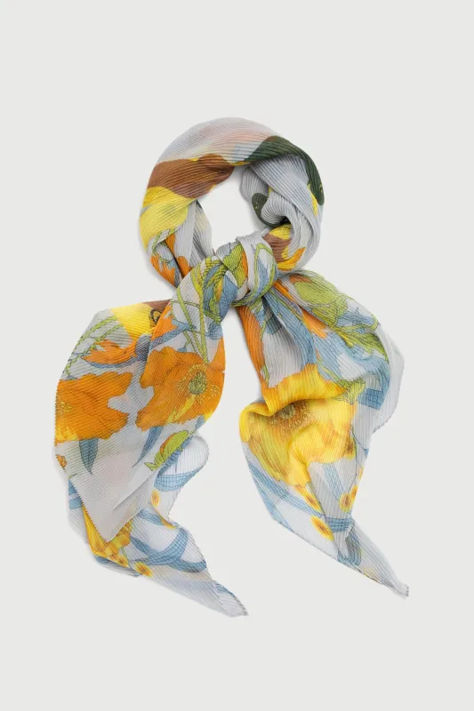Floral Spring Pleated Scarf sold by SAACHI