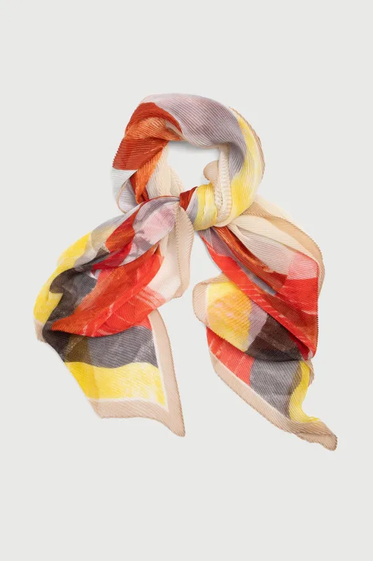 Abstract Shapes Pleated Scarf sold by SAACHI