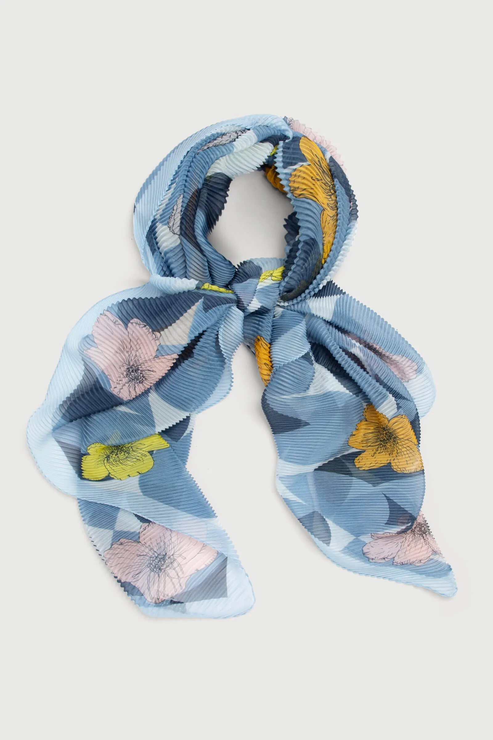 Floral Geo Pleated Scarf sold by SAACHI