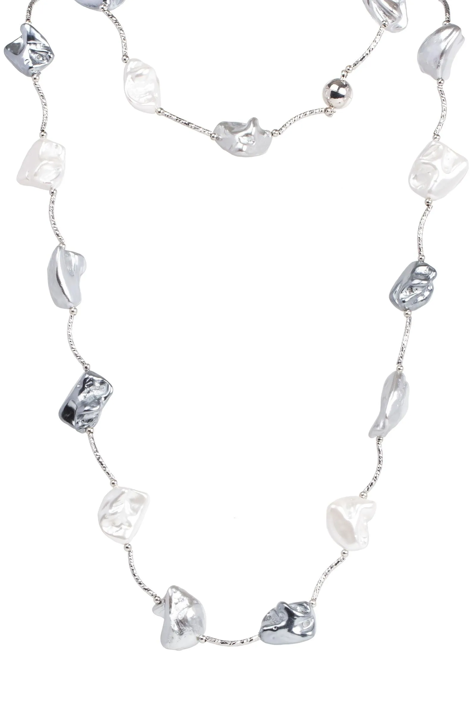 Baroque Pearl Multi Long Necklace sold by SAACHI product image thumbnail 2