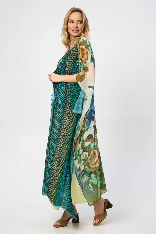 Shimmering Floral Print Kimono sold by SAACHI