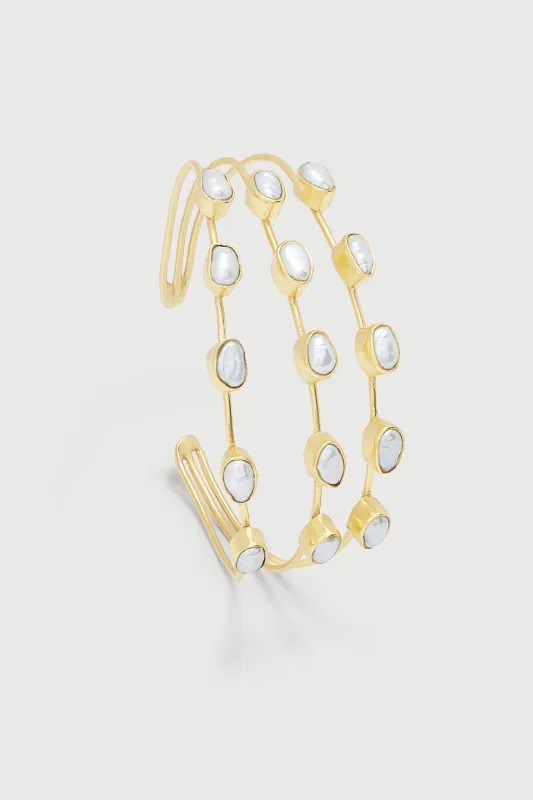 Freshwater Pearl Bracelet Cuff Trio sold by SAACHI