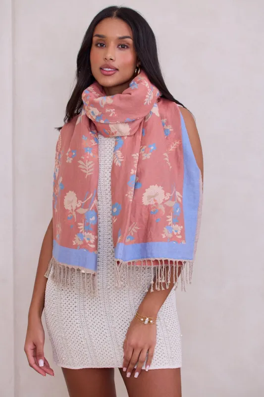 Fiore Pastel Reversible Scarf sold by SAACHI