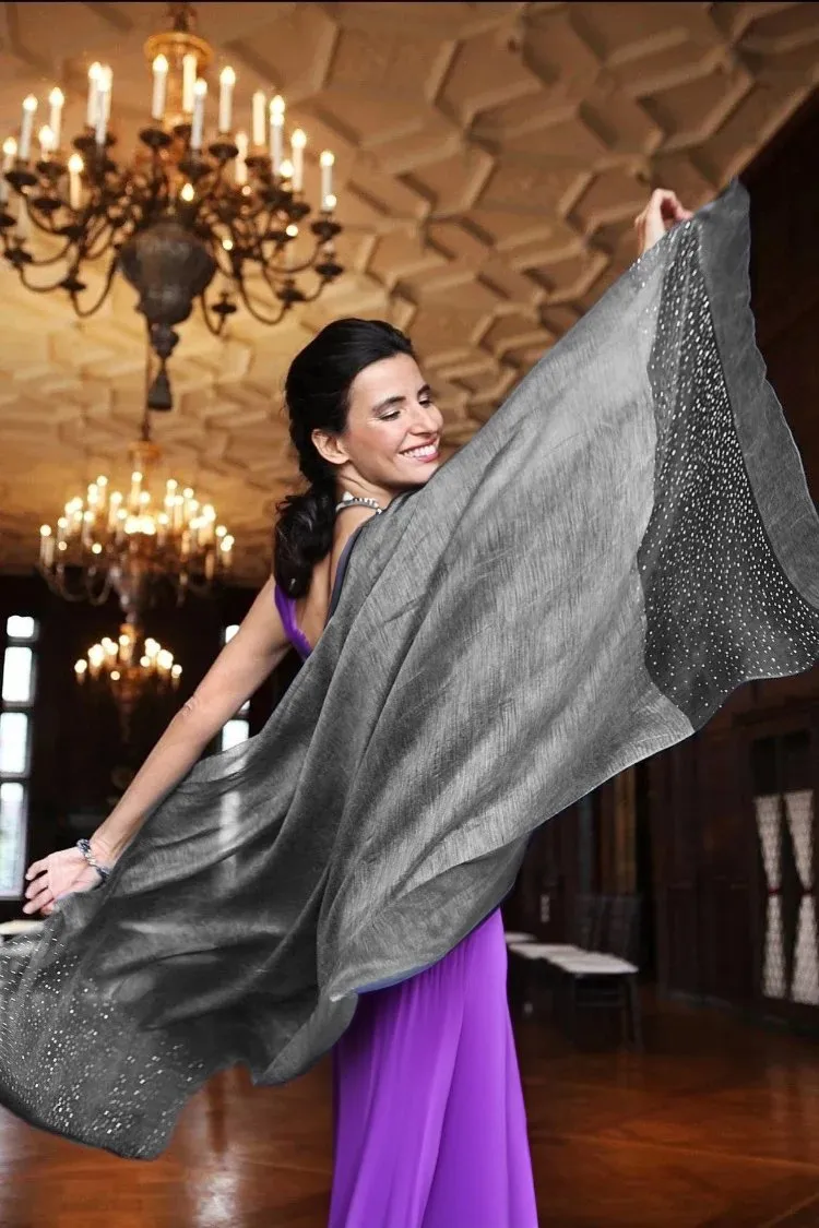 Star Gazer Scarf in Charcoal sold by SAACHI product image thumbnail 5