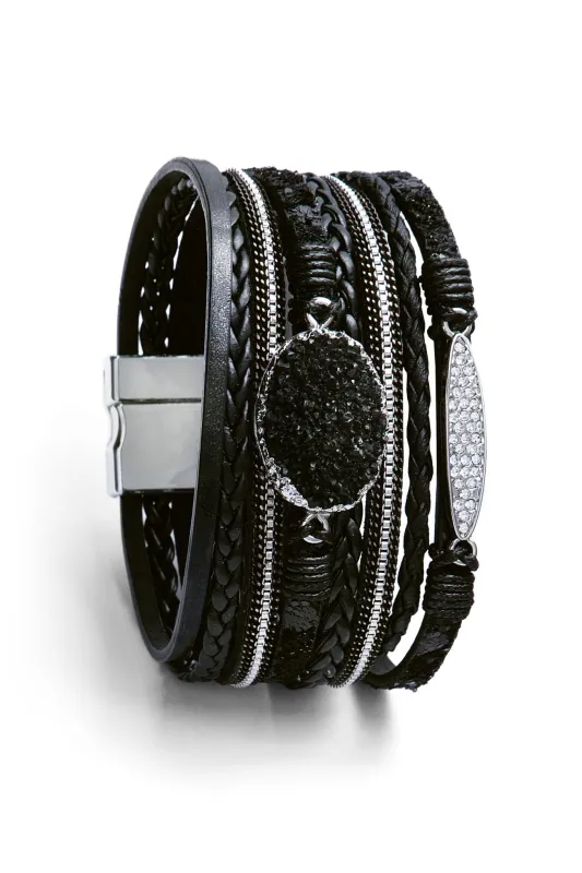 Sparkly Druzy Braided Bracelet sold by SAACHI