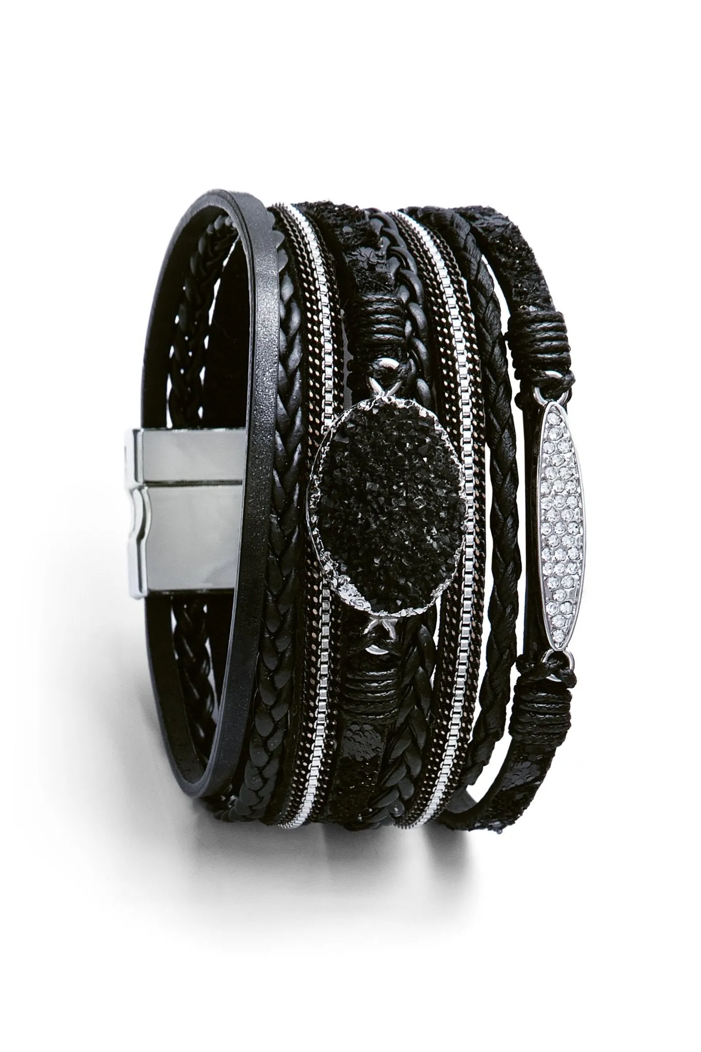 Sparkly Druzy Braided Bracelet sold by SAACHI