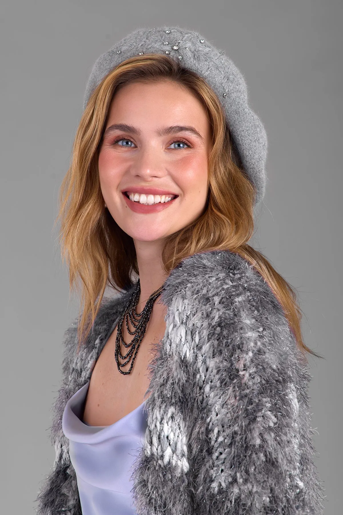 Crystal Embellished Floral Beret sold by SAACHI product image thumbnail 2