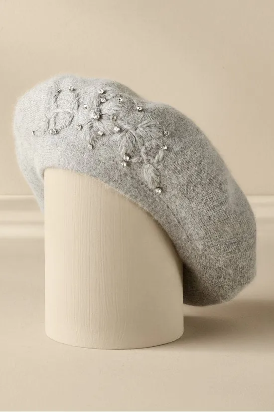 Crystal Embellished Floral Beret sold by SAACHI product image thumbnail 5