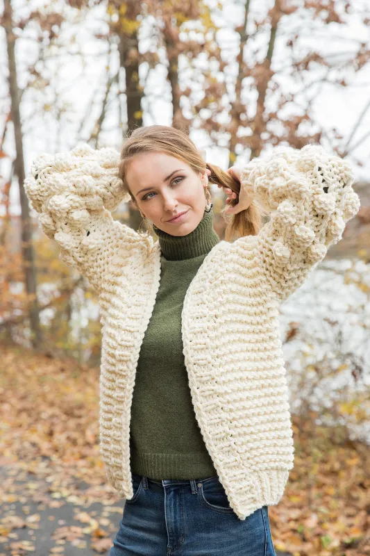 Knit Cardigan With Bauble Sleeves sold by SAACHI