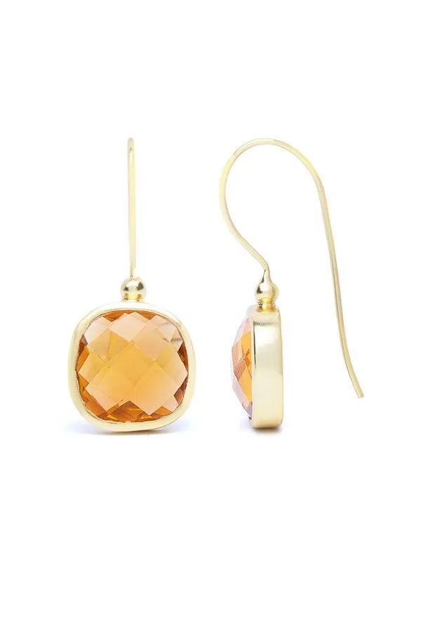 Cushion Cut Gemstone Earrings sold by SAACHI product image thumbnail 5