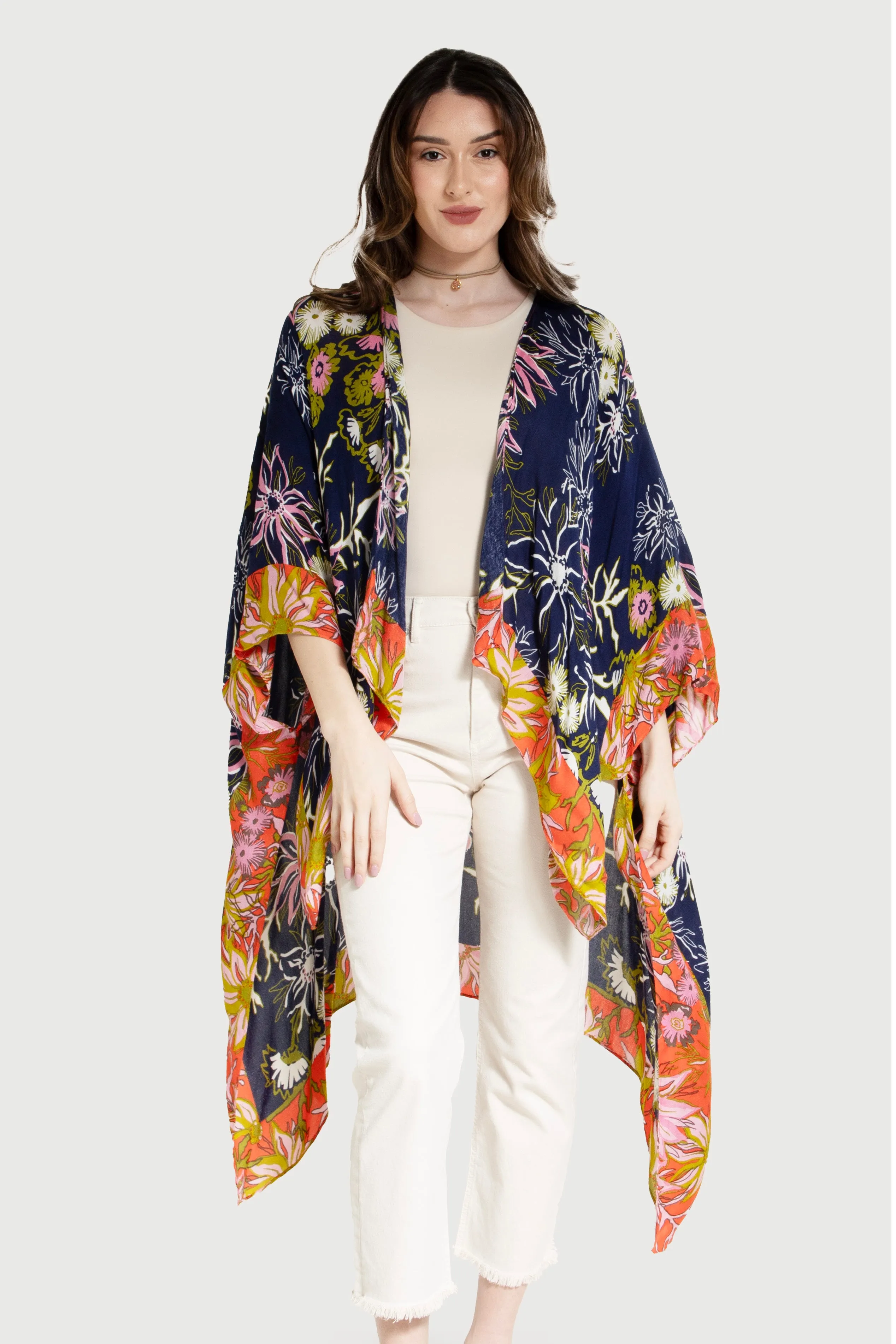 Vibrant Pattern Floral Kimono sold by SAACHI product image thumbnail 5