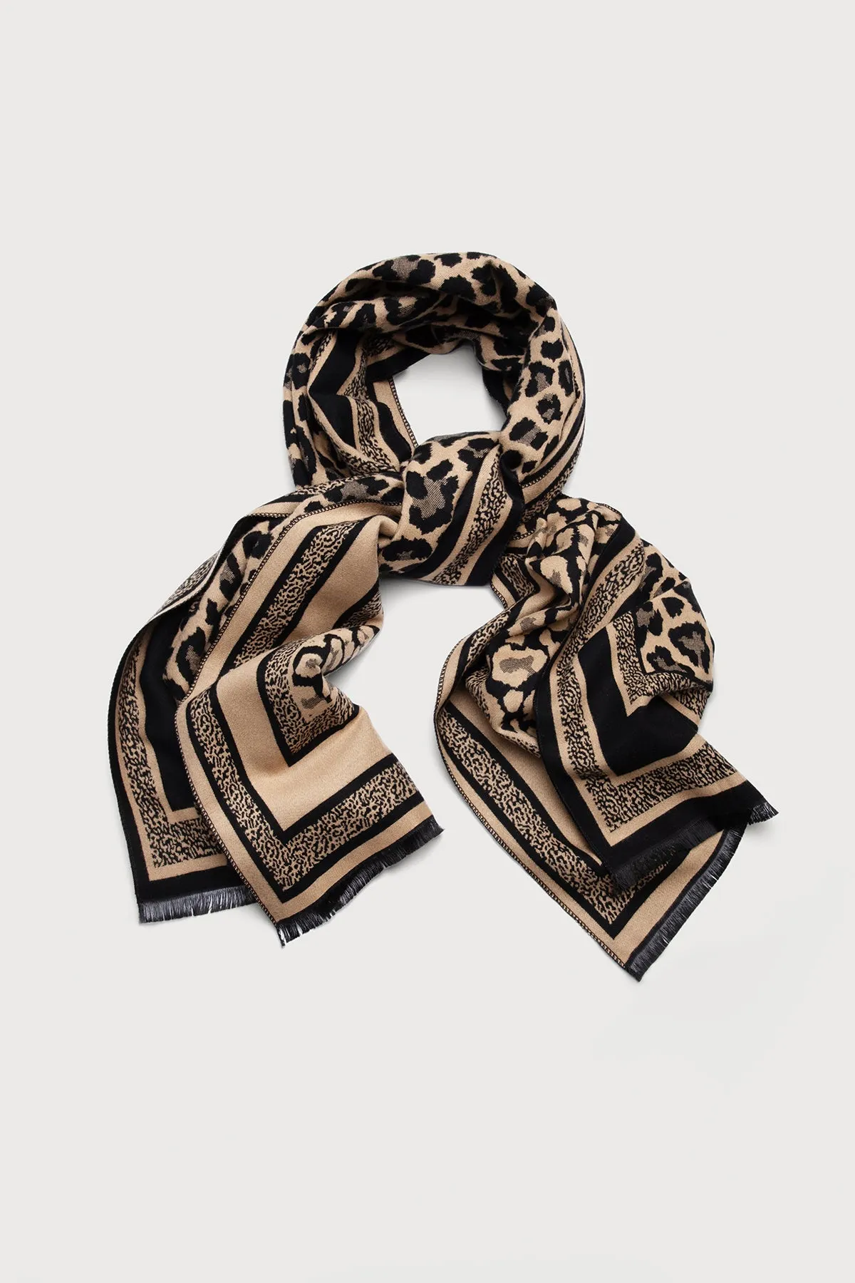 Reversible Leopard Pattern Scarf sold by SAACHI product image thumbnail 2