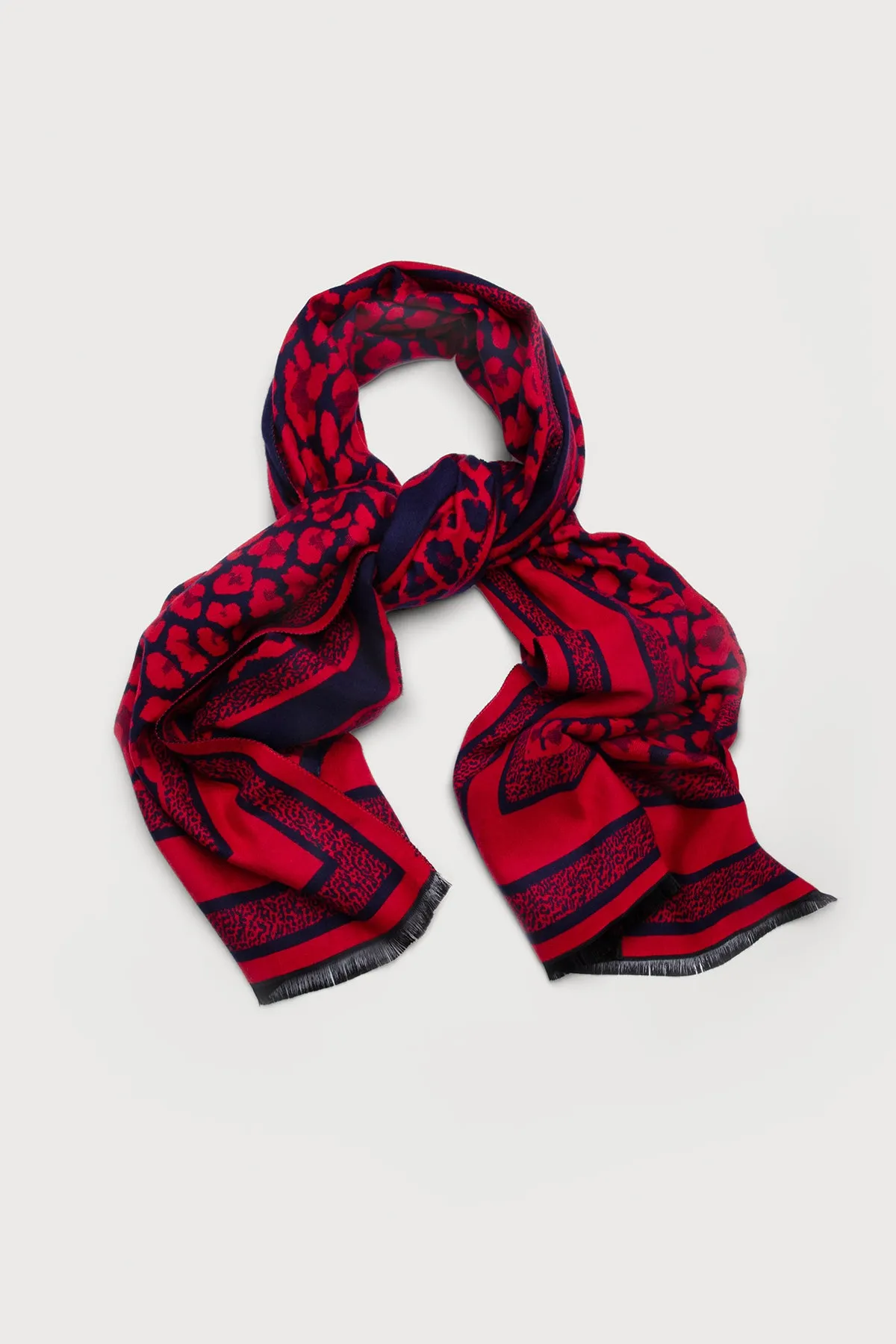 Reversible Leopard Pattern Scarf sold by SAACHI product image thumbnail 5