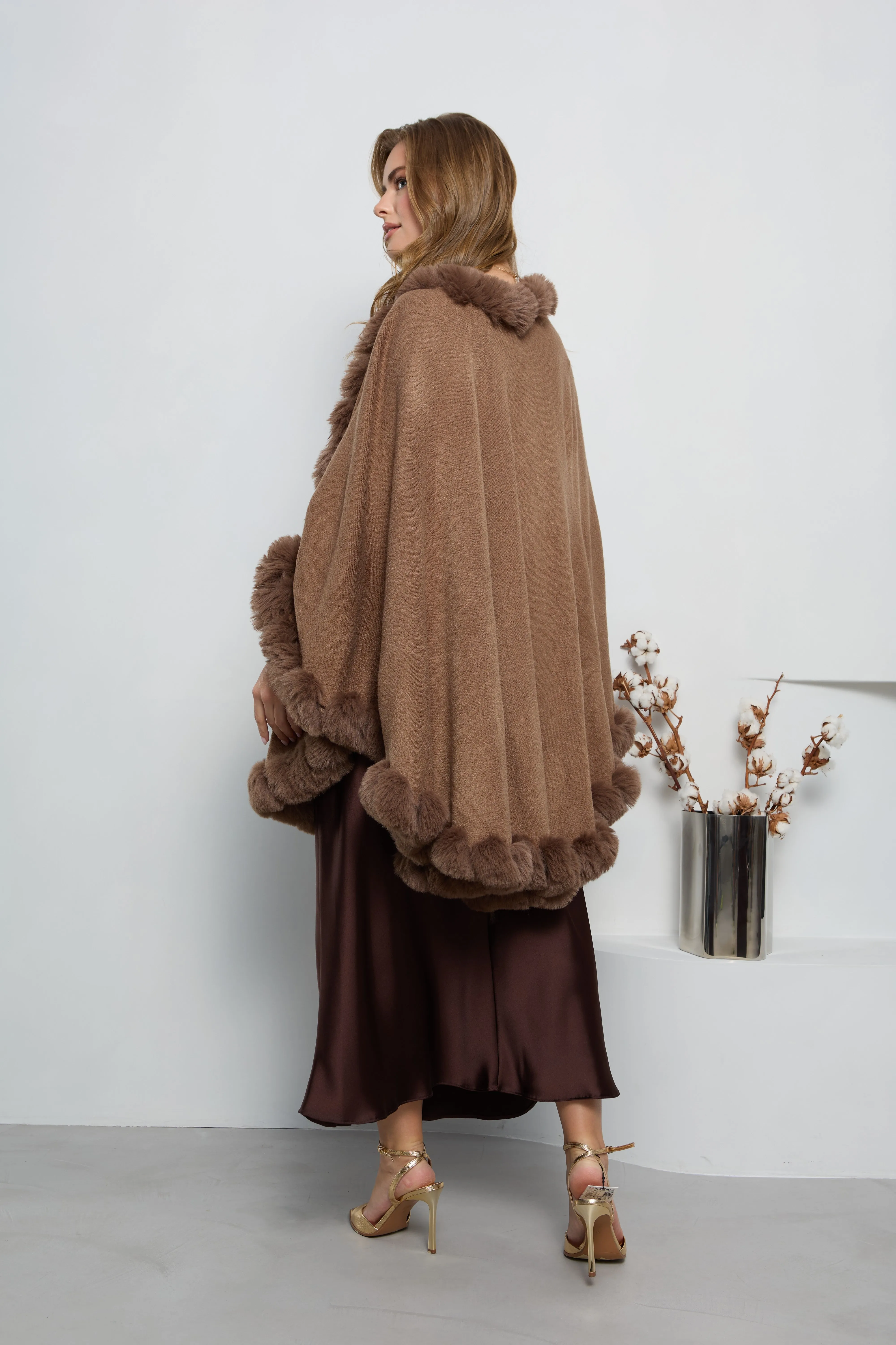 Faux Fur Cape Kimono sold by SAACHI product image thumbnail 4