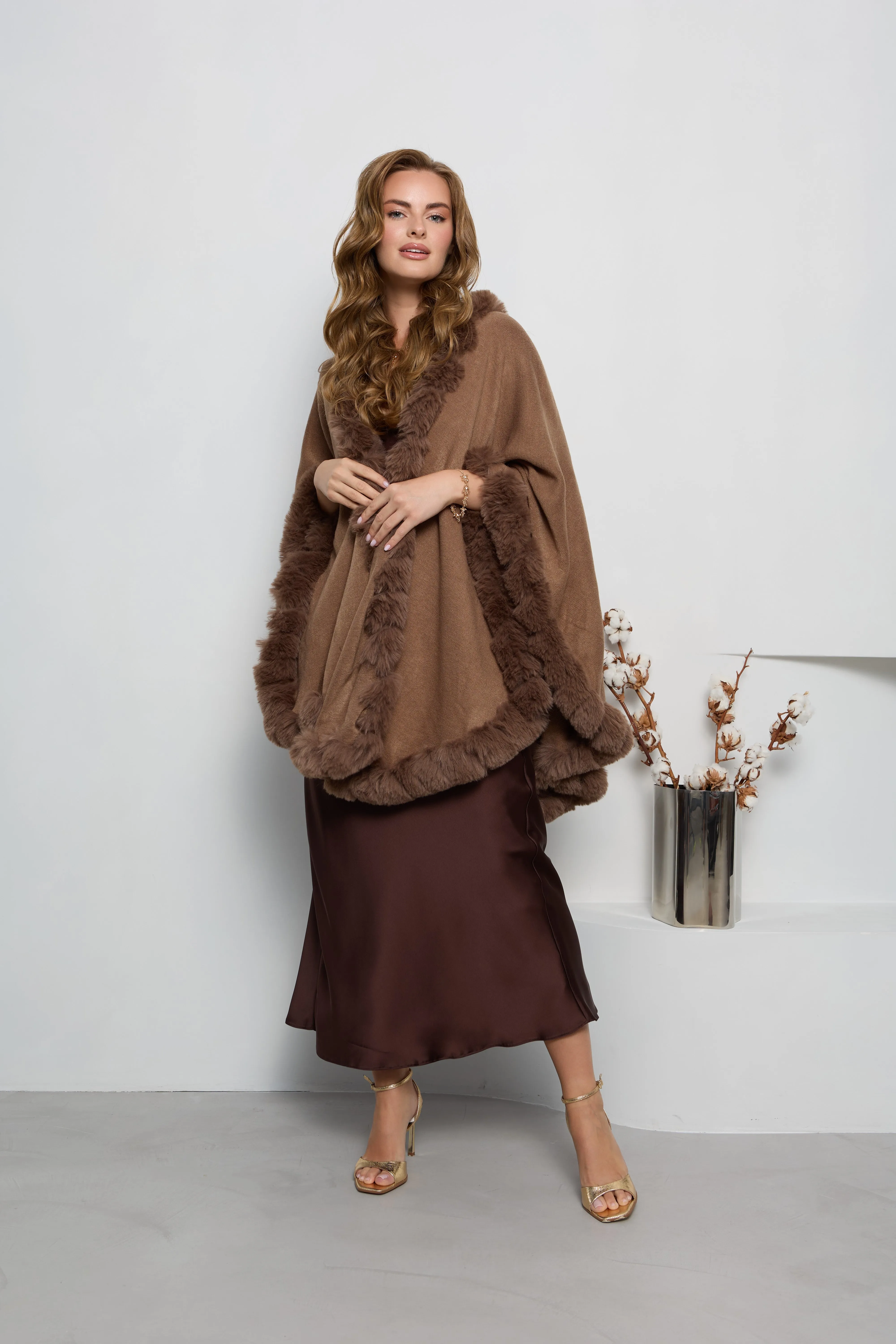 Faux Fur Cape Kimono sold by SAACHI product image thumbnail 5