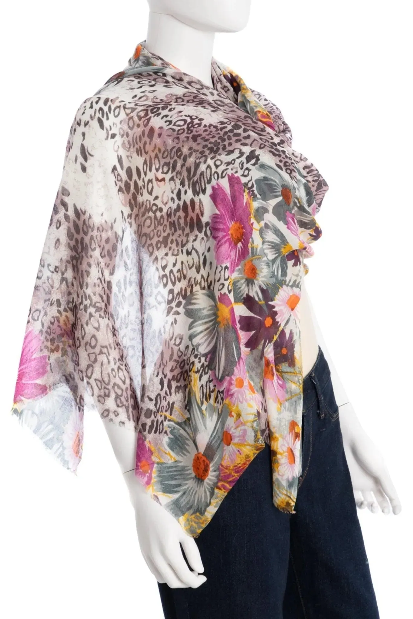 Floral Leopard Scarf sold by SAACHI product image thumbnail 3