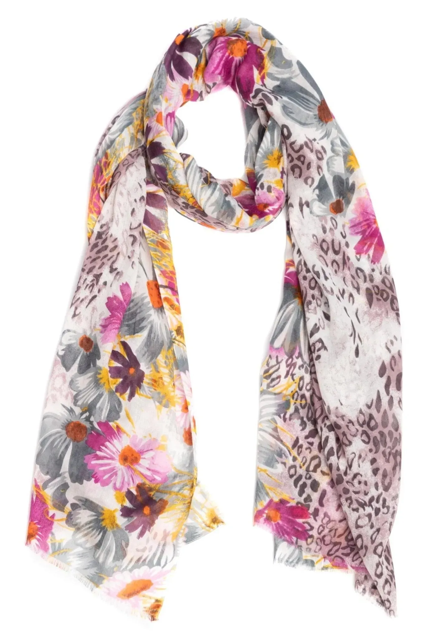 Floral Leopard Scarf sold by SAACHI