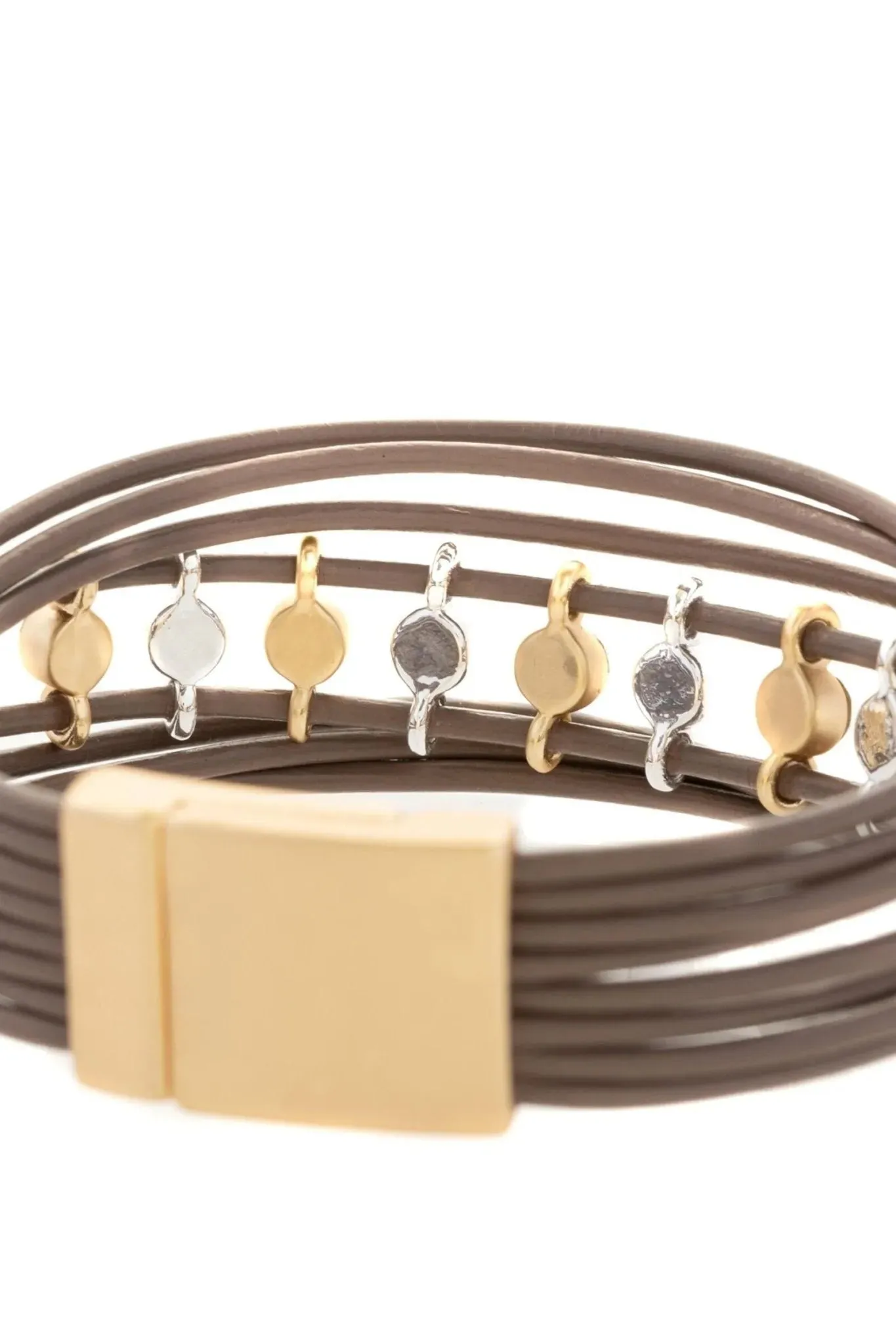 Jewel Leather Wire Bracelet sold by SAACHI product image thumbnail 4