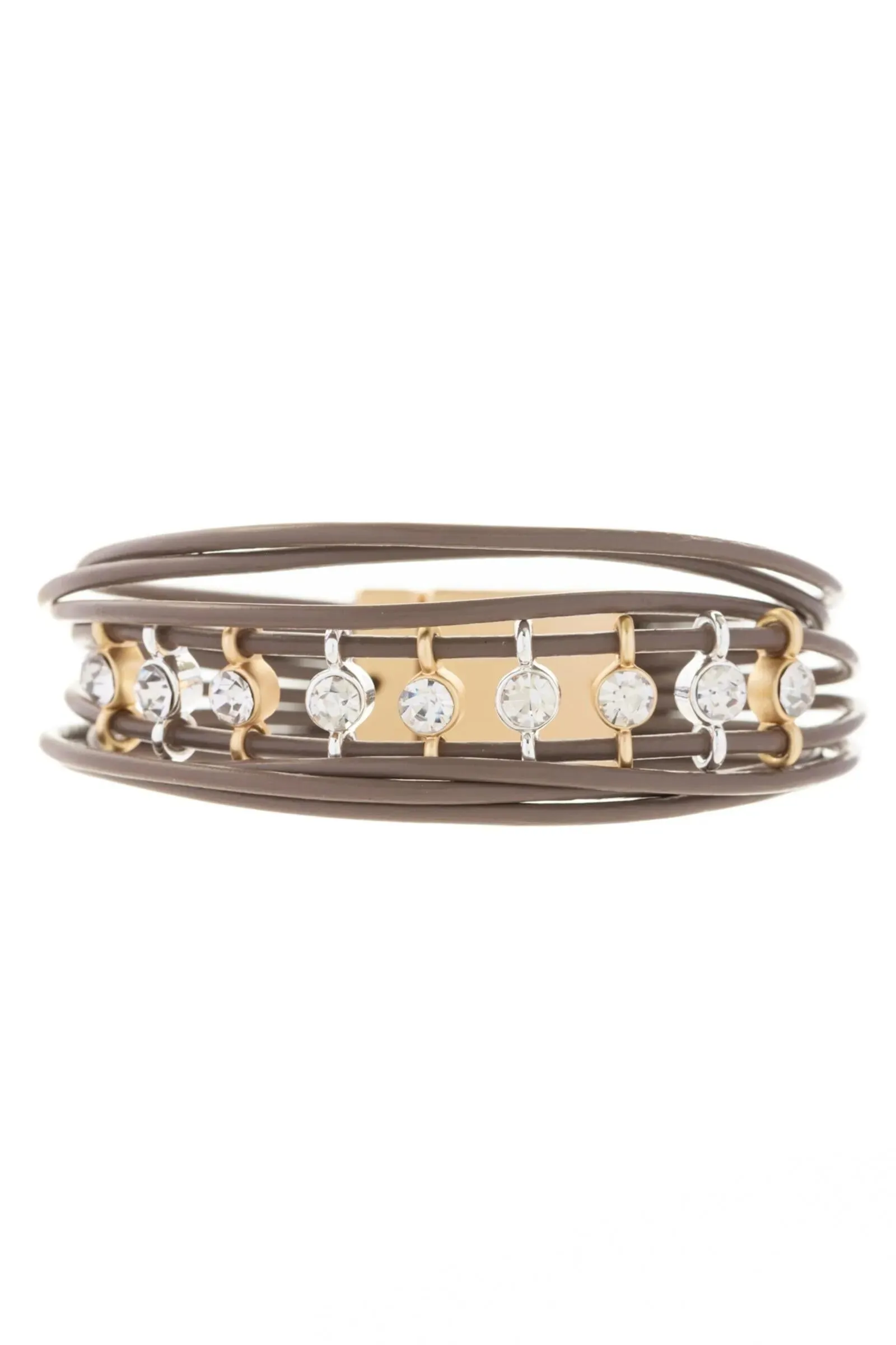 Jewel Leather Wire Bracelet sold by SAACHI