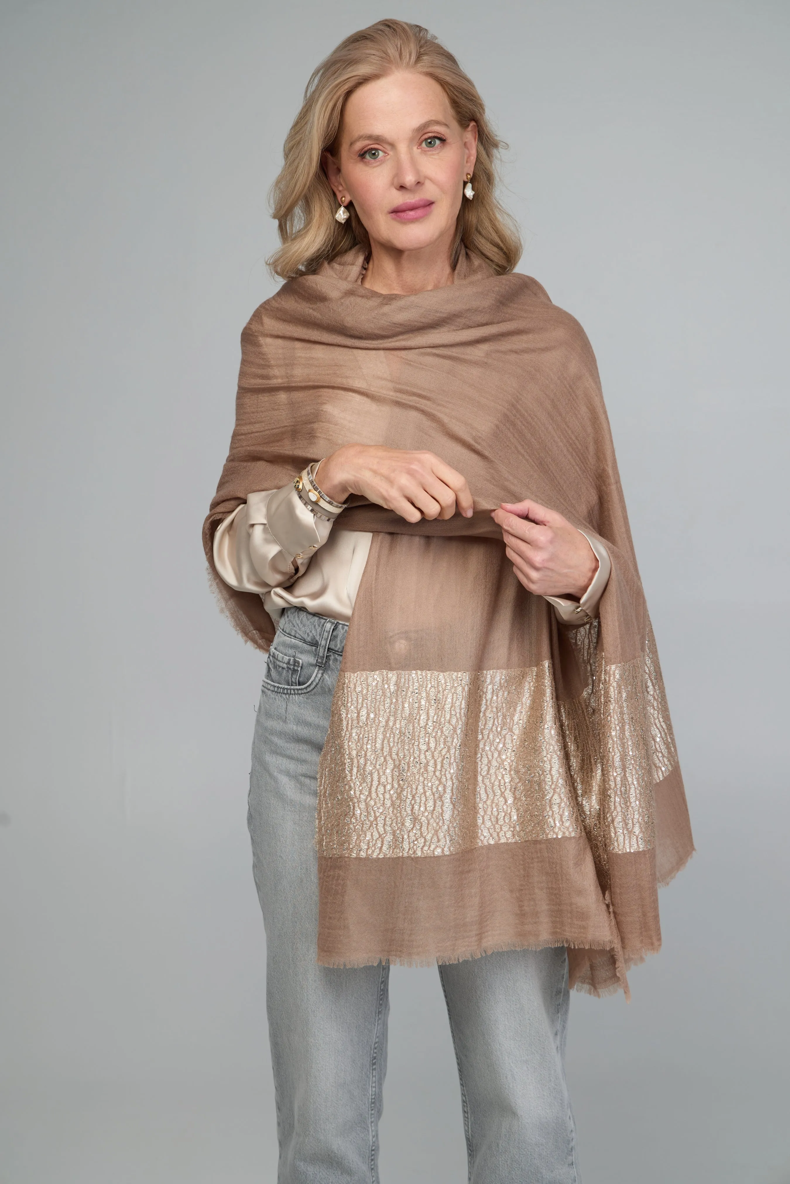 Embellished Cashmere Wrap sold by SAACHI product image thumbnail 5