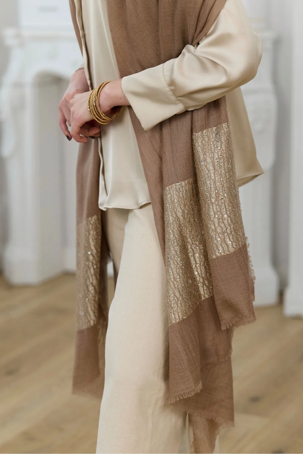 Embellished Cashmere Wrap sold by SAACHI product image thumbnail 2